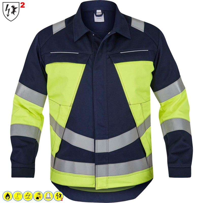 Rofa 2429 Warnschutz Jacke flammhemmend mit Störlichtbogenschutz APC 2
