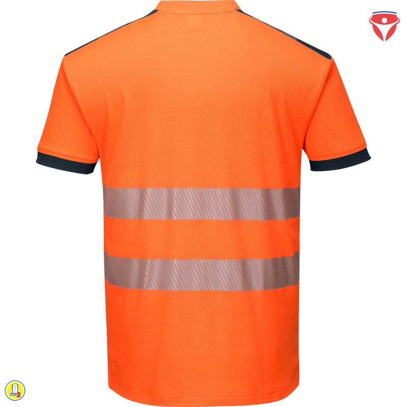 PortWest T181 - PW3 Hi-Vis Warnschutz T-Shirt mit hohem Baumwoll-Anteil