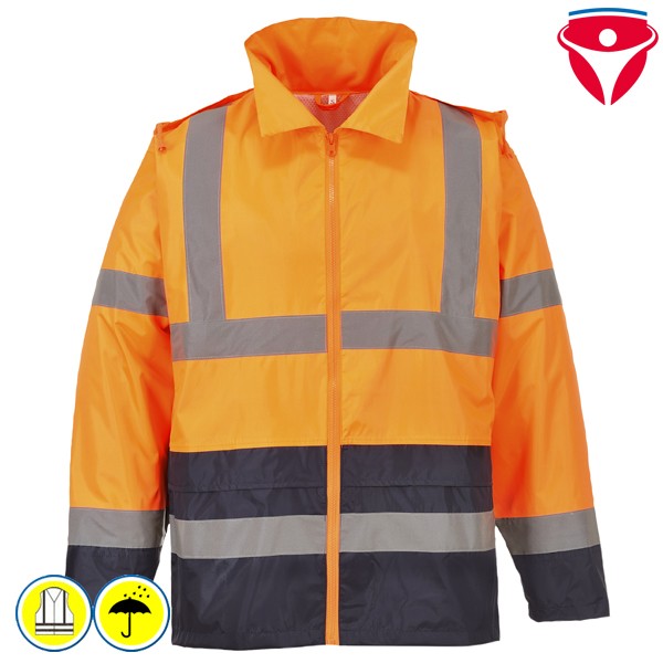 PortWest H443 günstige Warnschutz Regenjacke