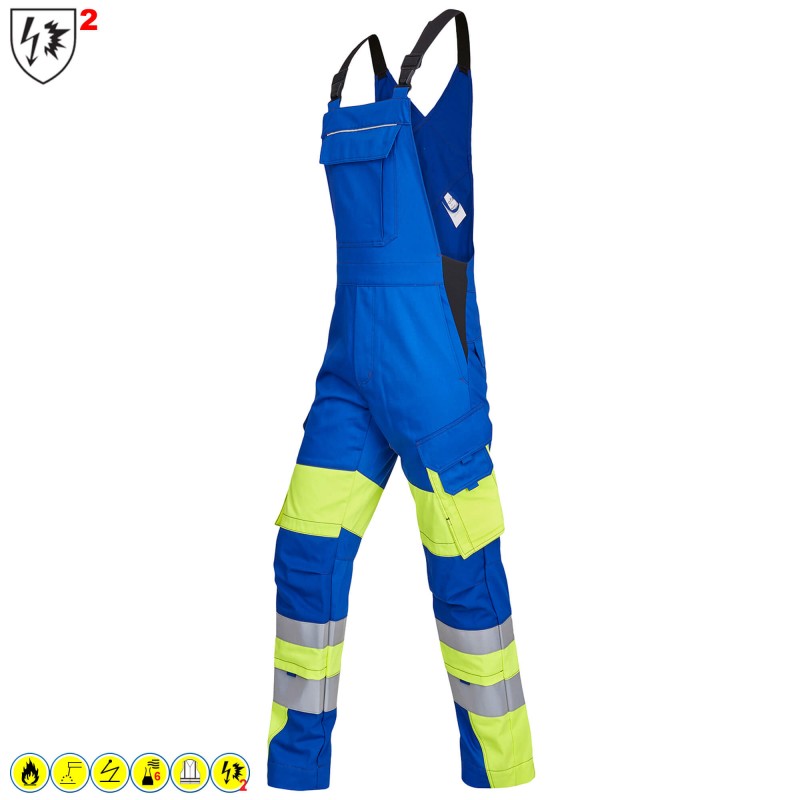 Rofa 2431 Warnschutz Latzhose flammhemmend mit Störlichtbogenschutz APC 2