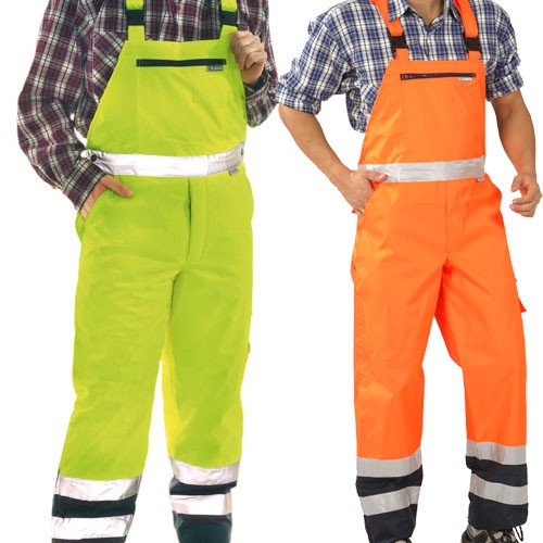 Planam Warnschutz Regen Latzhose