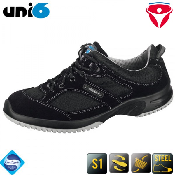 ABEBA 1721 Uni6 atmungsaktive S1 Sicherheitsschuhe mit Stahlkappe