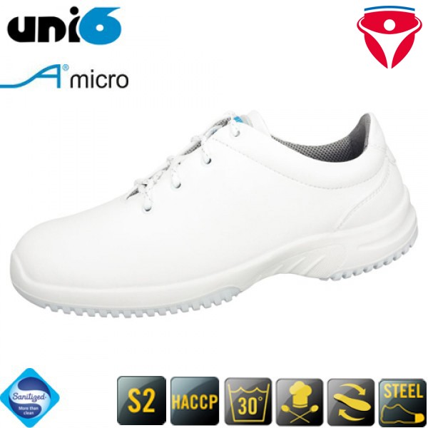 ABEBA 1780 Uni6 rutschfeste S2 Küchenschuhe waschbar aus Mircofaser für Lebensmittelindustrie