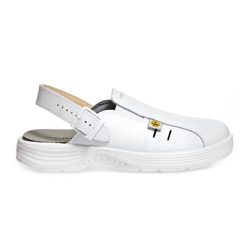 Abeba 711141 Clogs aus Glattleder mit klappbarem Fersenriemen