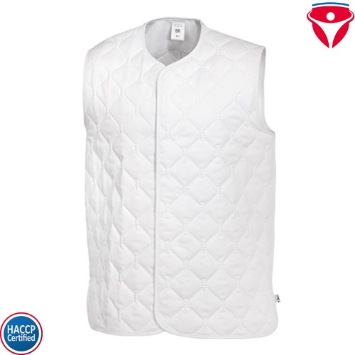 BP FOOD weisse 1683 Steppweste nach HACCP moderner Kälteschutz bis -15°C