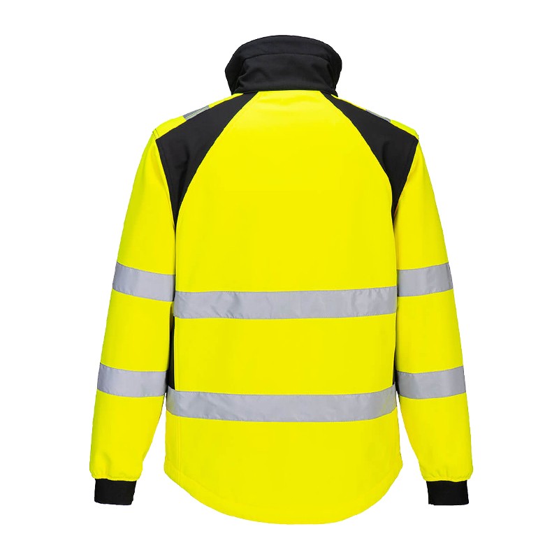 PortWest CD875 Warnschutz SoftShell Jacke Klasse 3