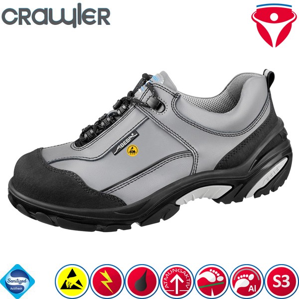 ABEBA 34875 ESD S2 Sicherheitsschuhe für die Küche mit Alukappe aus Glattleder