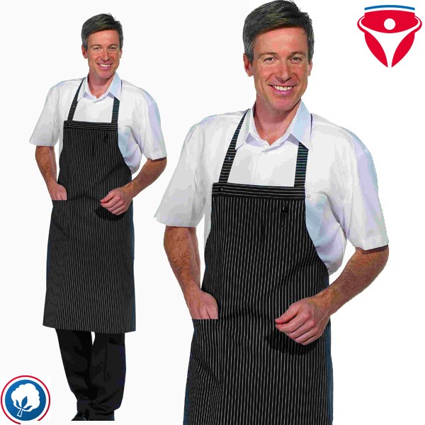 Leiber 11/502 gestreifte Latzschürze